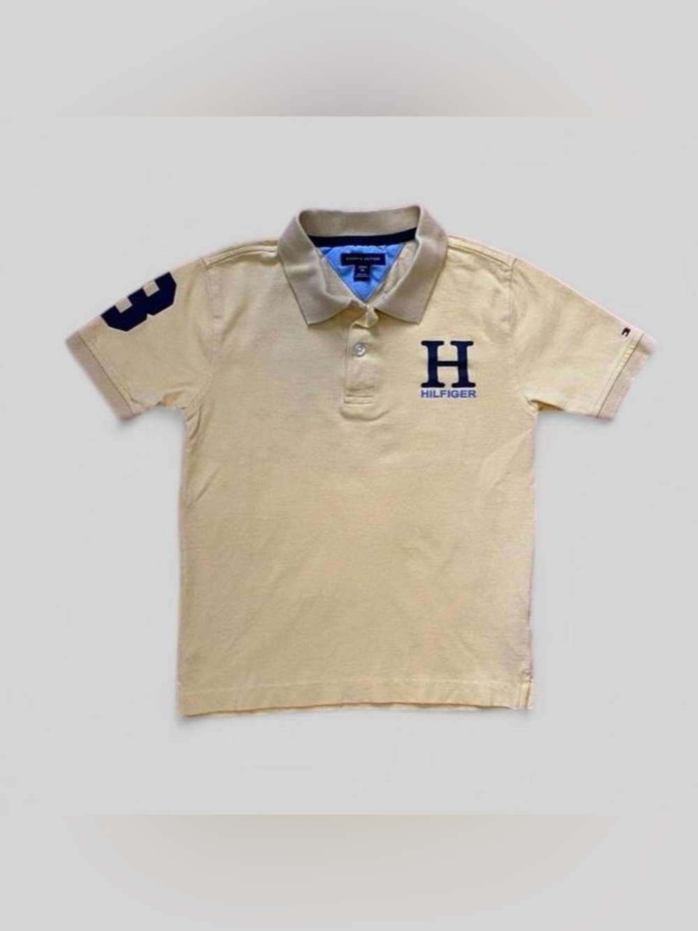 Tommy Hilfiger Yellow Logo Polo Shirt Boys Size 8